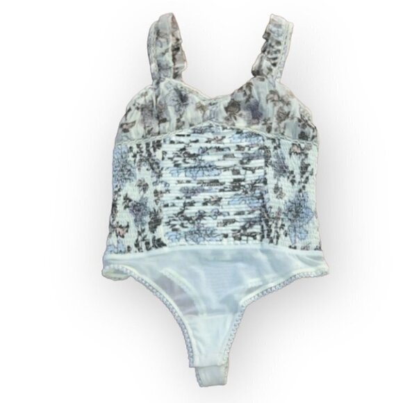 Free People Weekend Plans Bodysuit in Ivory Combo size Small - Picture 6 of 16